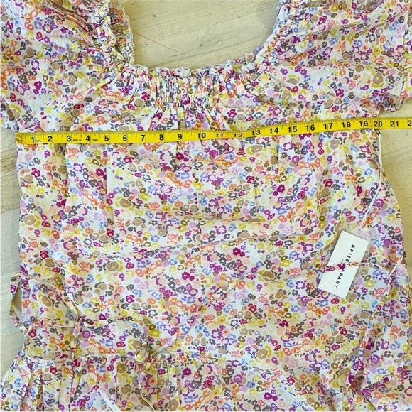 Apiece Apart super soft 100% cotton and silk floral midi dress - Picture 5 of 9